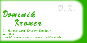 dominik kromer business card